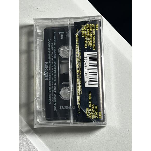 Megadeth Killing is My Business 1985 COMBAT MXT 8015 Cassette Tape New Sealed - Picture 2 of 6